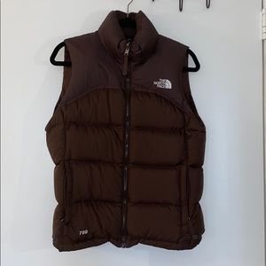 Brown North Face Insulated Vest